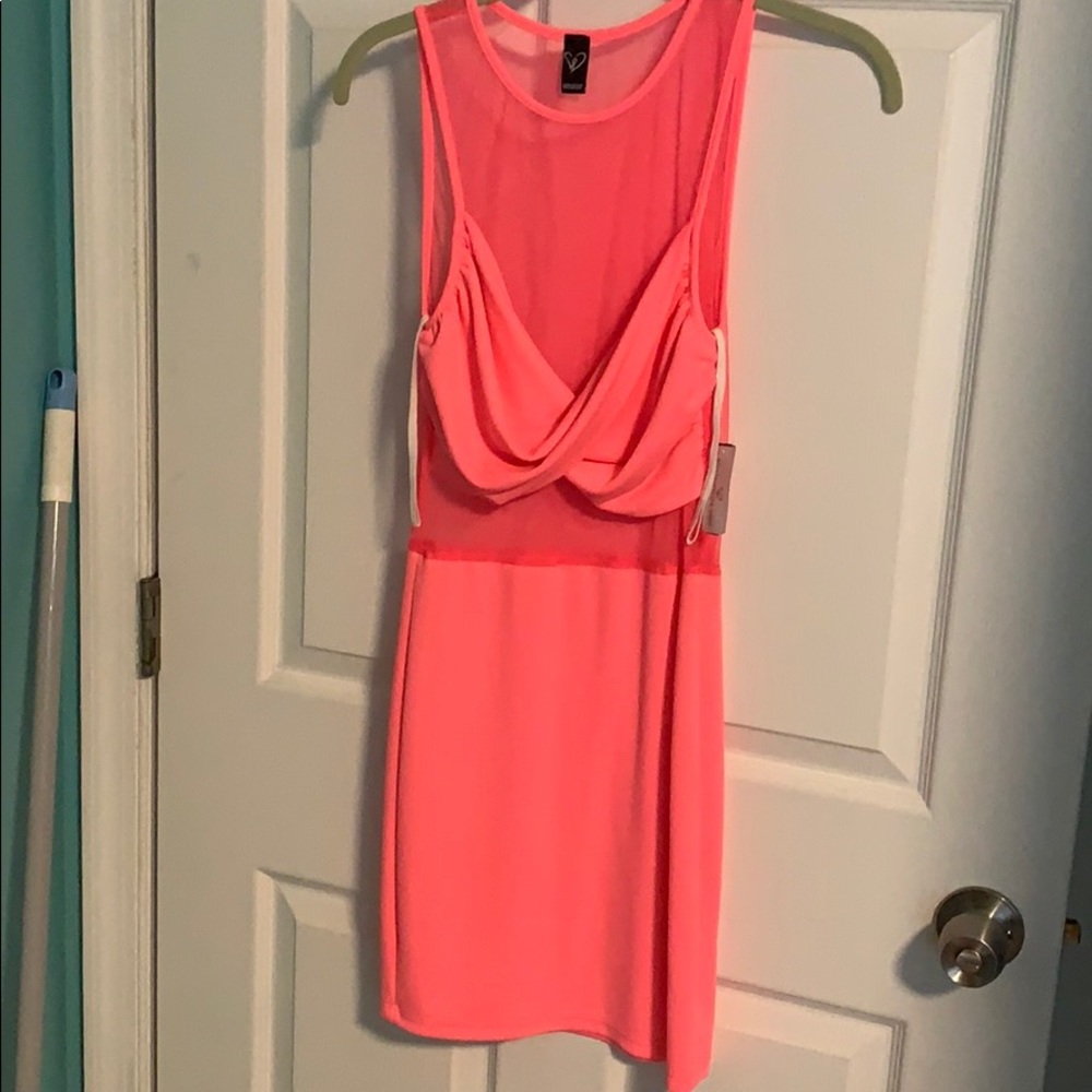 Neon pink dress